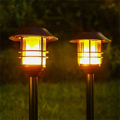 Outdoor Solar Lanterns with 96 Flickering LED Bulbs