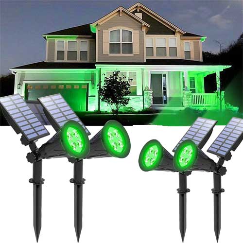 Green Solar Spotlights for Halloween