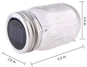 Dimensions of Solar Mason Jar Light Kit