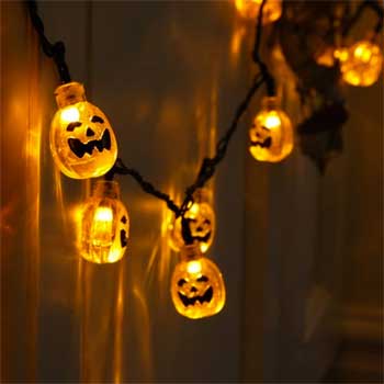 Solar Powered Pumpkin String Lights