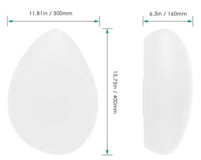 Solar Pebble Light Dimensions