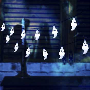 White Ghost Solar String Lights